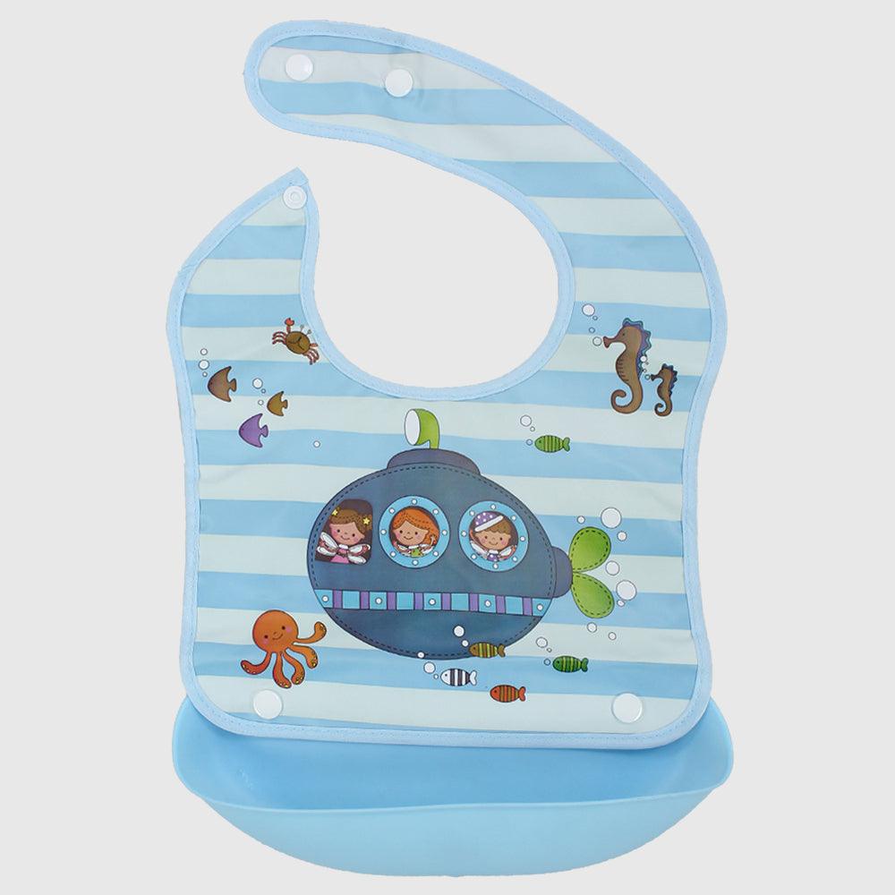 Submarine Bib With Silicone Pocket - Ourkids - Bella Bambino