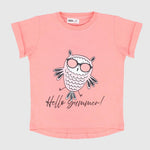 Summer Owl Short-Sleeved T-Shirt - Ourkids - Ourkids