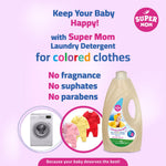 Super Mom Baby Automatic Laundry Detergent For Colored Clothes Antibacterial With No Scent - 3 Liters - Ourkids - Super Mom