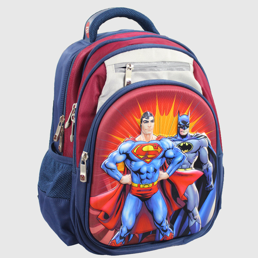 Superman & Batman 15 Inches Backpack - Ourkids - B.Z.