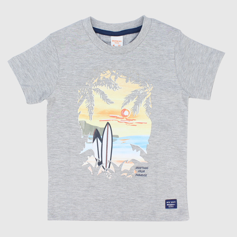 Surf Day Short-Sleeved T-Shirt - Ourkids - Quokka