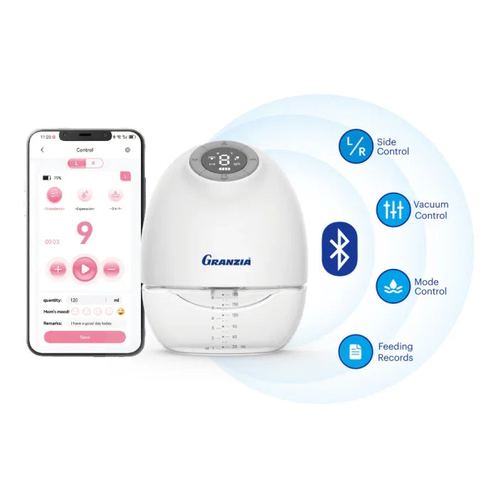 Granzia SutiaTech Wearable Breast Pump – Hands-Free Comfort with Smart App Control