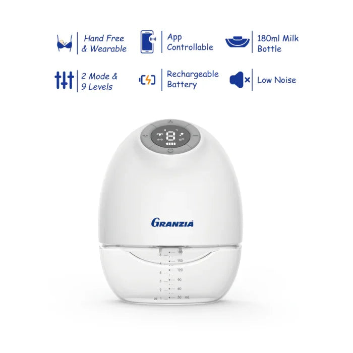 Granzia SutiaTech Wearable Breast Pump – Hands-Free Comfort with Smart App Control