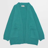 Teal Long-Sleeved Knit Cardigan - Ourkids - Playmore