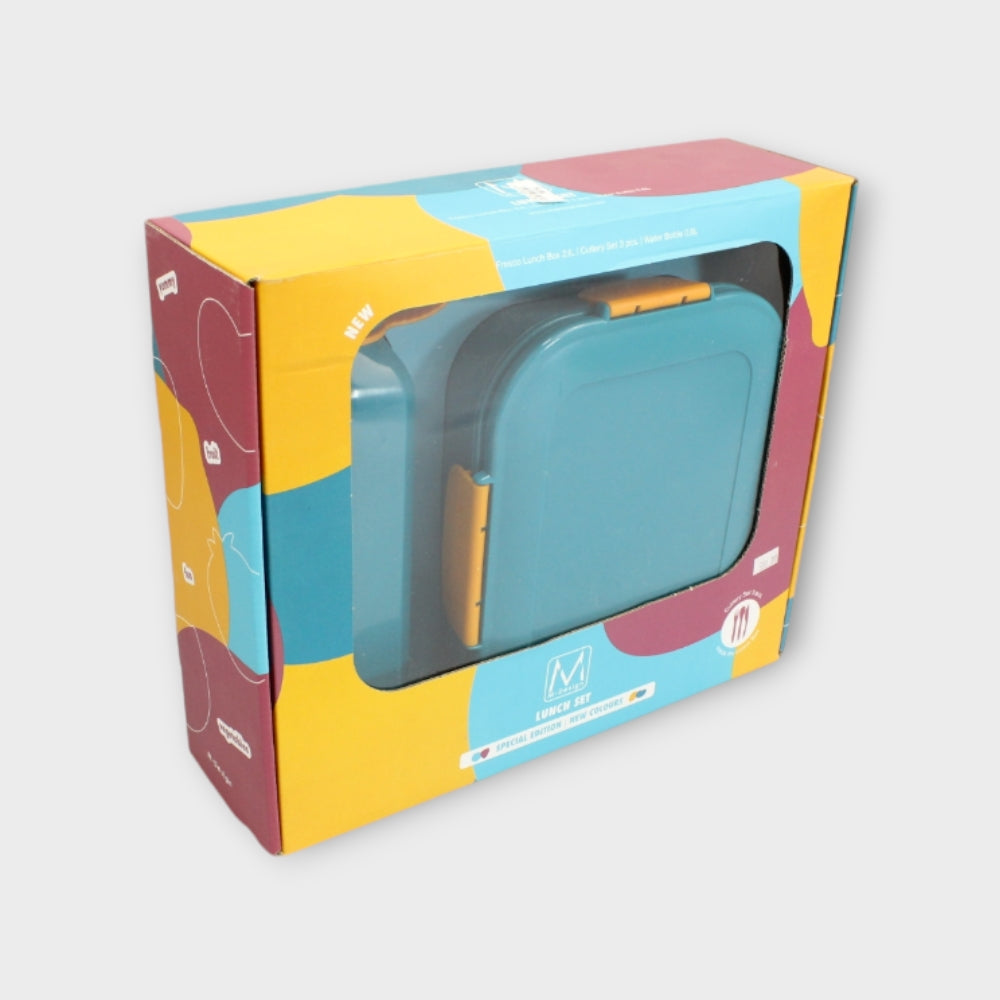 Teal/Yellow The New M-Design Lunch Set 2,100 ml - Ourkids - M Design