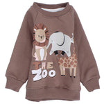 The Zoo Long-Sleeved Fleeced Pajama - Ourkids - Rosso