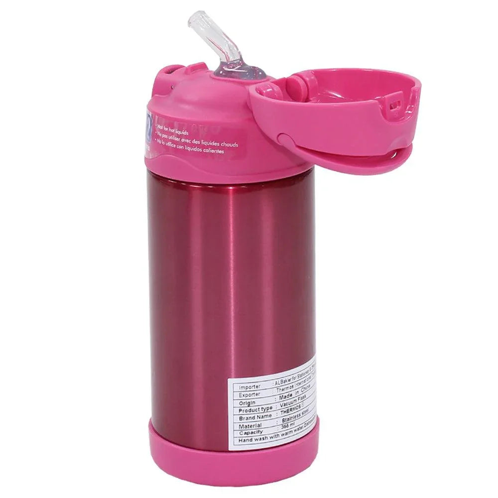 Thermos Funtainer 355 ml Vacuum Insulated Straw Bottle - Pink - Ourkids - Thermos