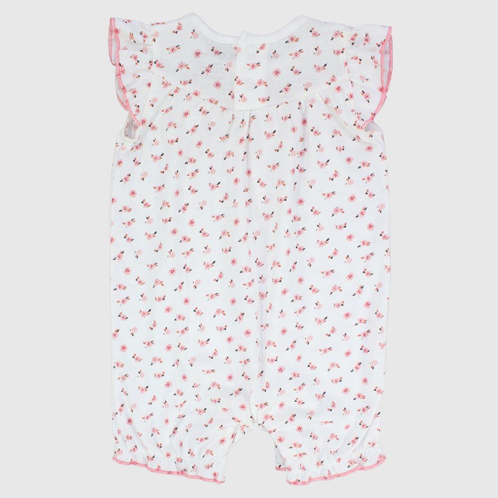 Tiny Flowers Ruffled Shoulders Sleeveless Romper - Ourkids - Al Sayad