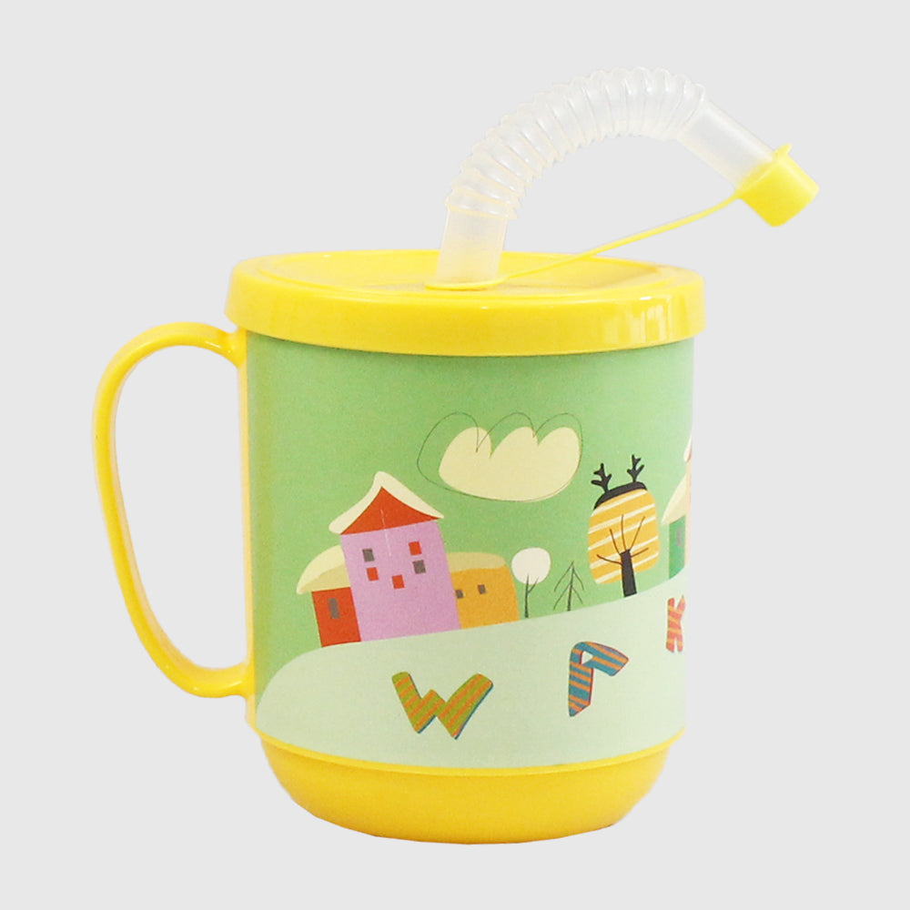 Titiz Plastic Funny Mug With Straw 350 ml (Fun House) - Ourkids - TİTİZ