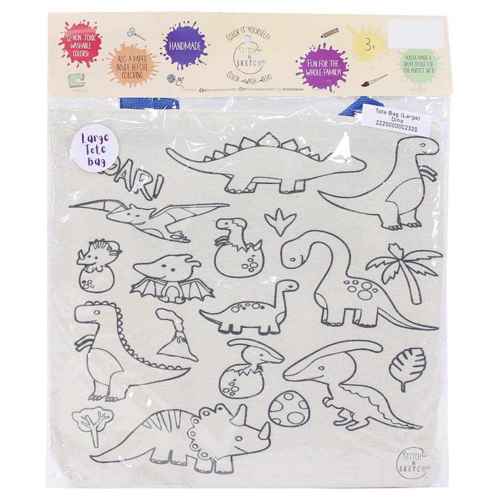 Tote Bag (Large) - Dinosaurs - Ourkids - Stitch and Sketch