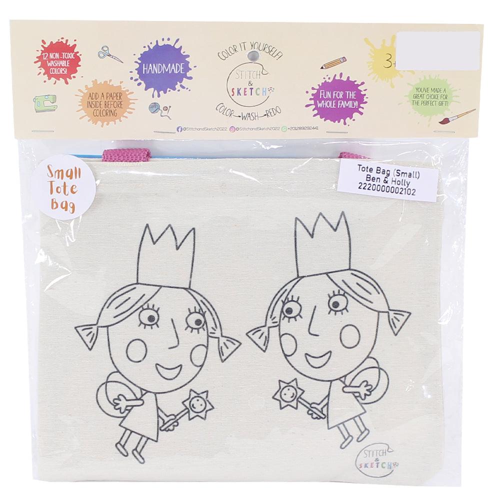 Tote bag (Small) - Ben and Holly (Daisy and Poppy) - Ourkids - Stitch and Sketch