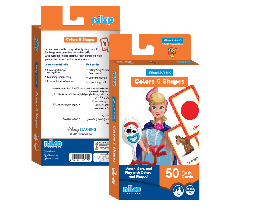 Toy Story 4 Learn Colors and Shapes Flash Cards - Ourkids - Nilco