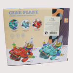 Transparent Bump and Go Airplane with 3D Lightning, Moving Gears, and Music - Ourkids - OKO