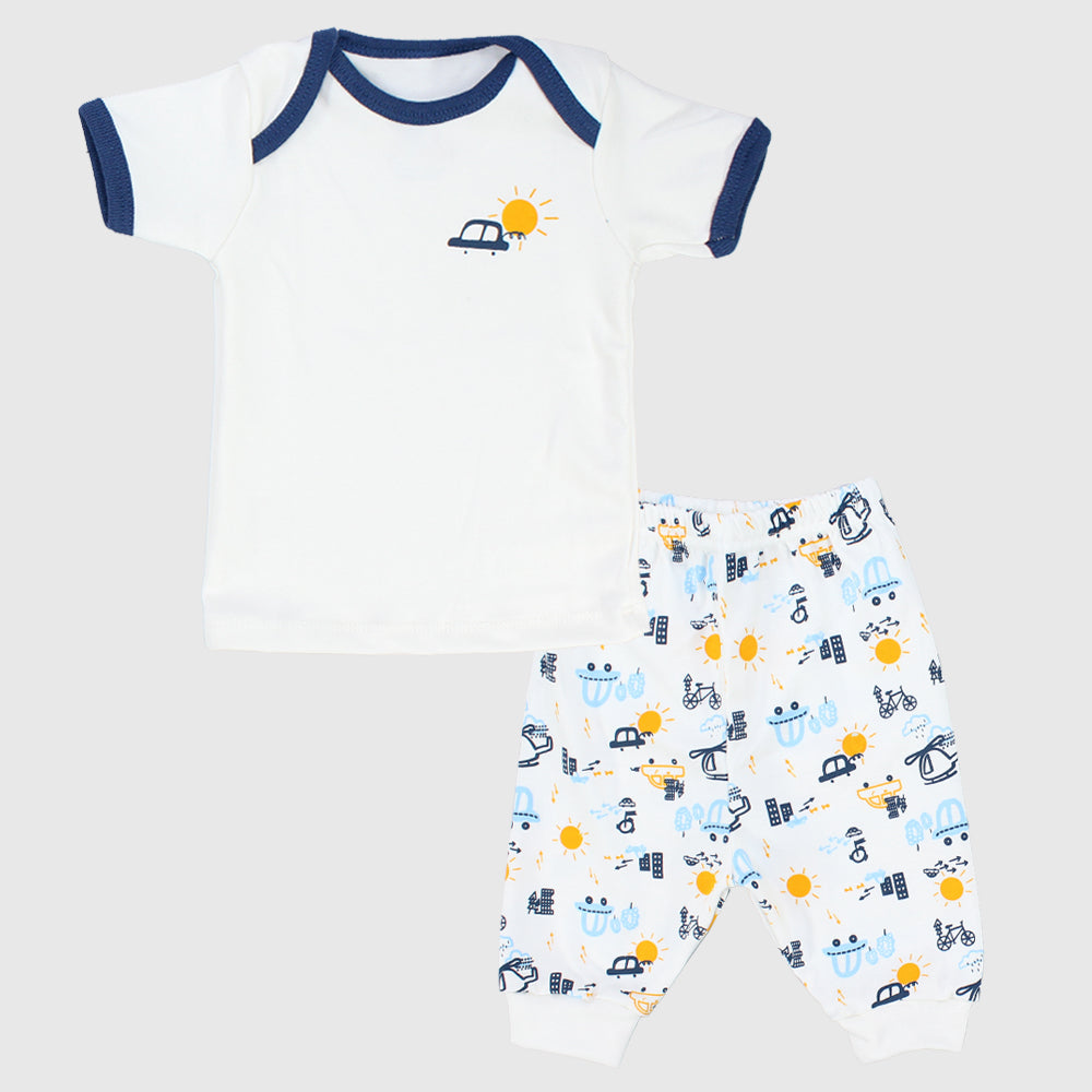 Transportation Short-Sleeved Pajama - Ourkids - JOKY