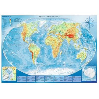 Trefl Jigsaw Puzzle Large Physical Map of the World, 4000 Pieces - Ourkids - Trefl