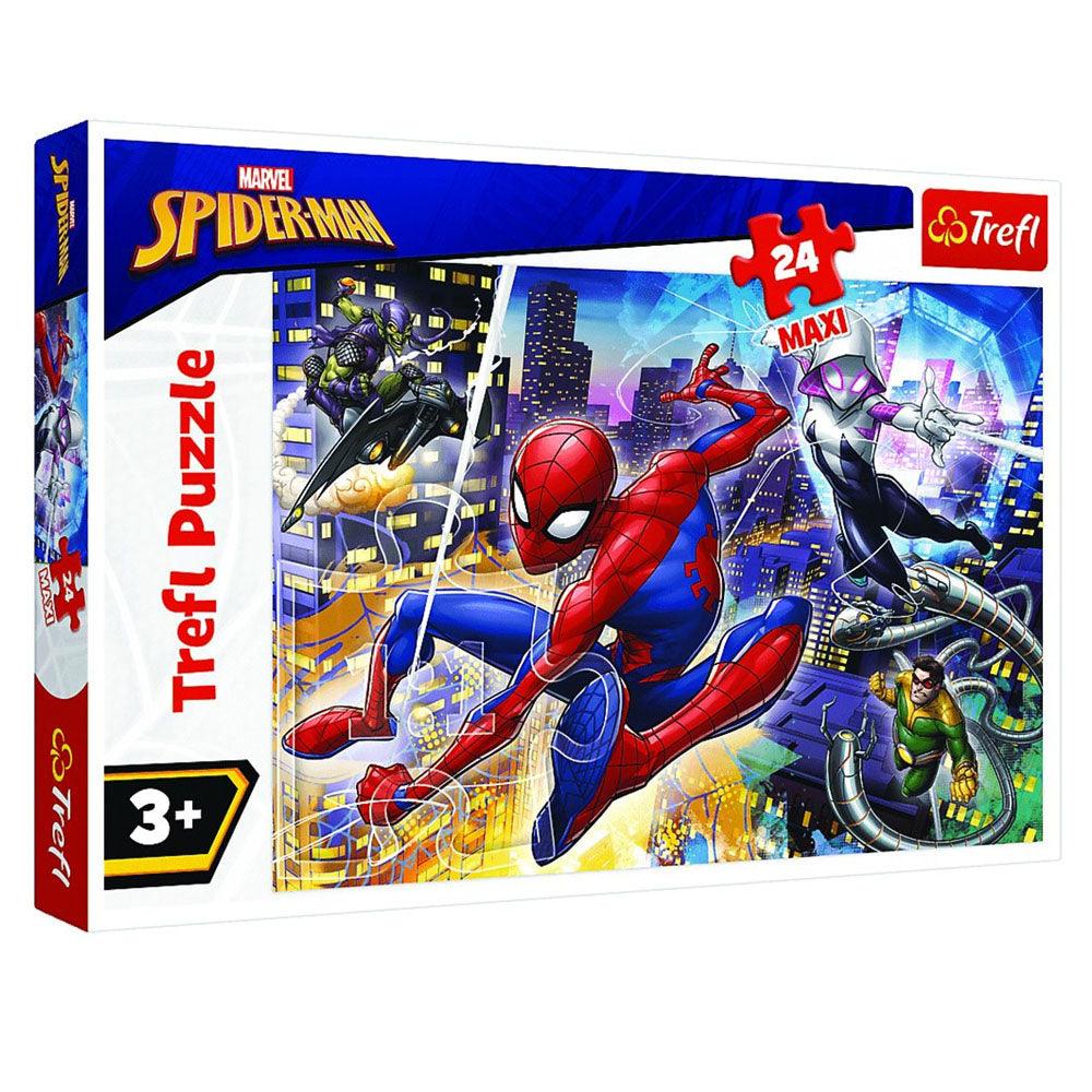 Trefl Marvel Spider-Man Fearless Spider-Man - Maxi 24 Piece Puzzle - Ourkids - Trefl