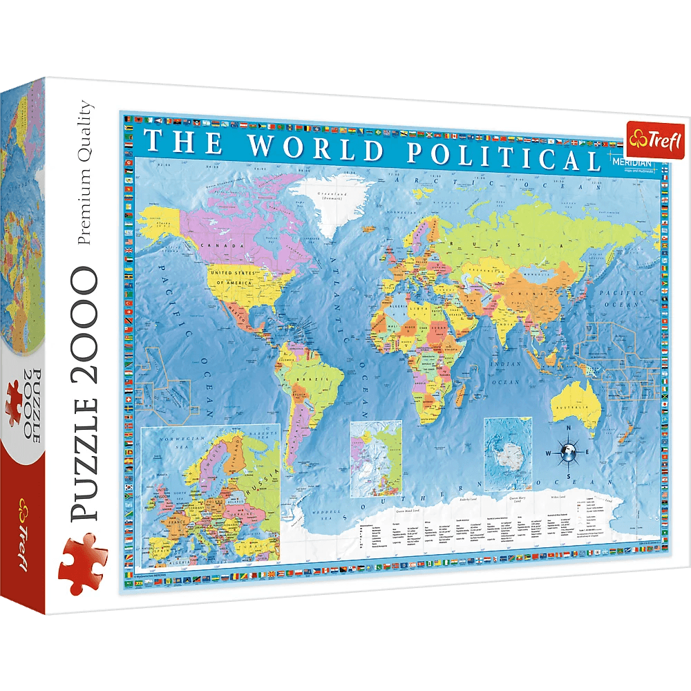 Trefl Political map of the world - 2000 pcs - Ourkids - Trefl