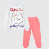 Trendy Hello Kitty Long-Sleeved Fleeced Pajama - Ourkids - JOKY