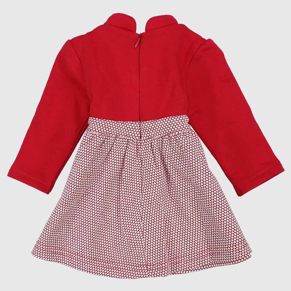 Triple Bow Long-Sleeved Dress - Ourkids - Pompelo