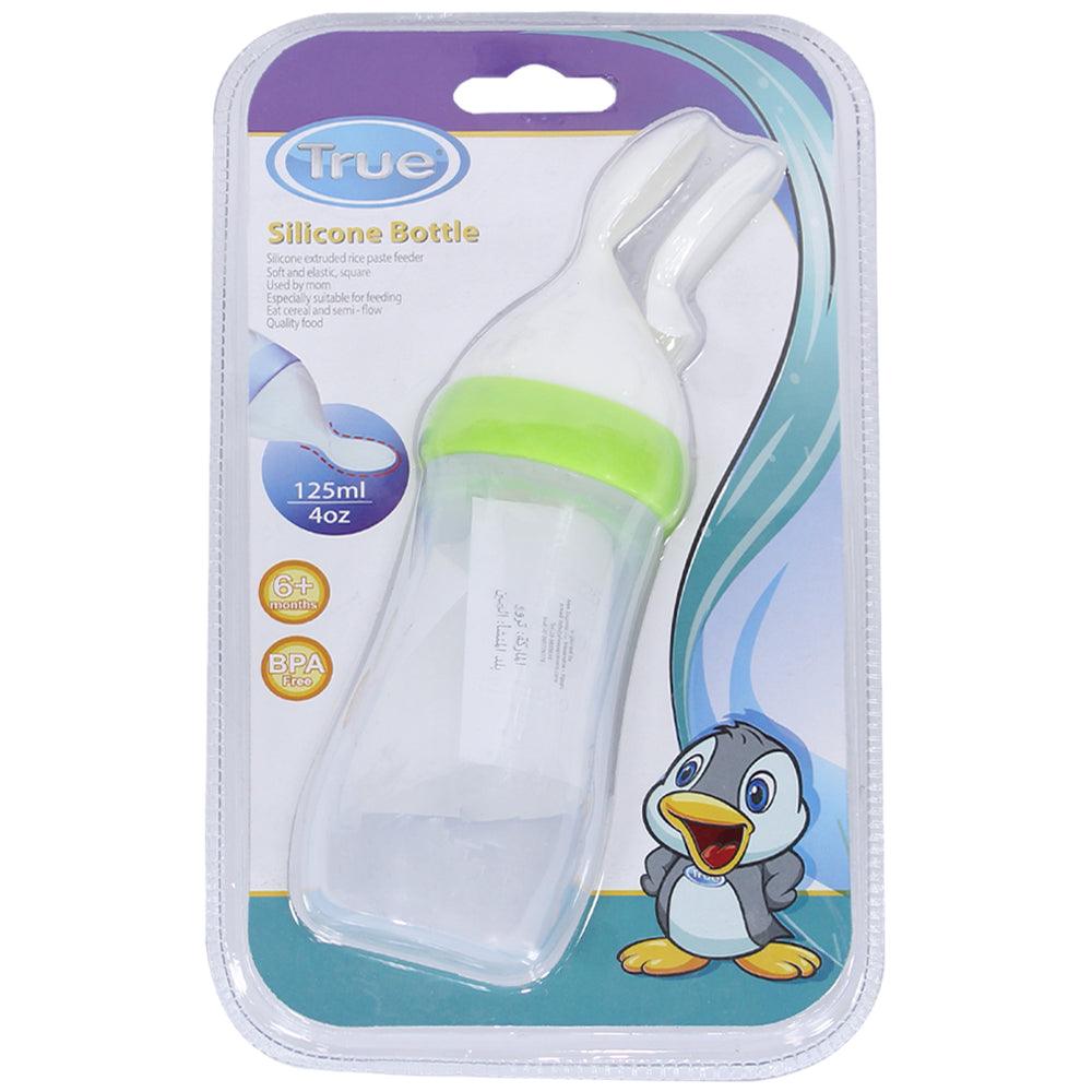 True Baby Feeding Bottle with Silicone Spoon - 125 ml - Ourkids - TRUE