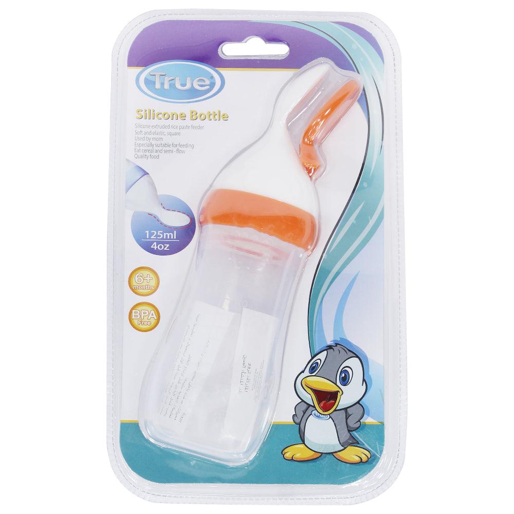 True Baby Feeding Bottle with Silicone Spoon - 125 ml - Ourkids - TRUE