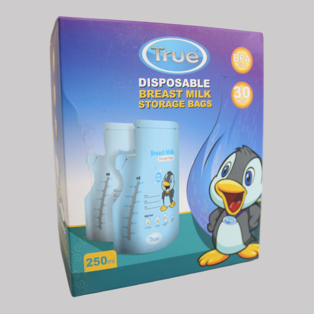 True Expressed Milk Storage Bags, 30 Pieces, Size 250 ml - Ourkids - True
