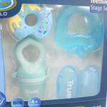 True Gold Baby Teething Kit 5 Pieces, Blue, 4+ Months - Ourkids - True