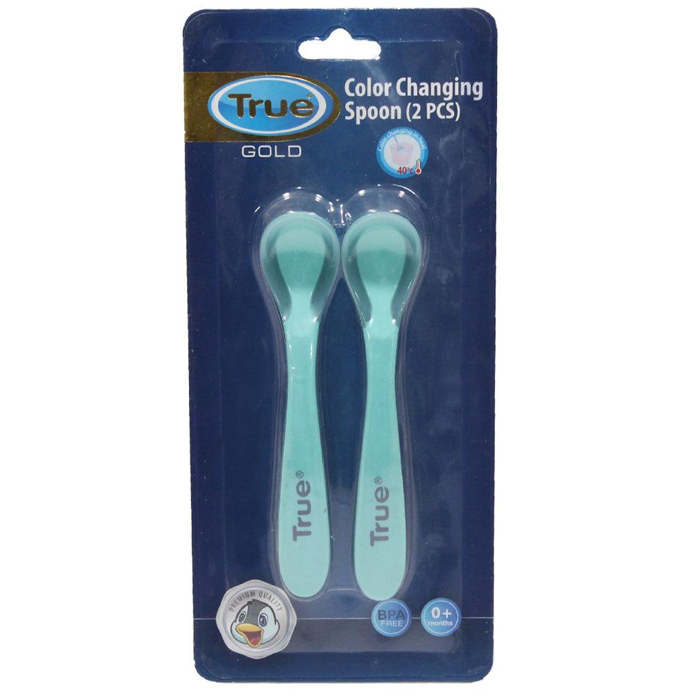 True Gold Color Changing Spoon -2 Pieces +3m - Ourkids - TRUE