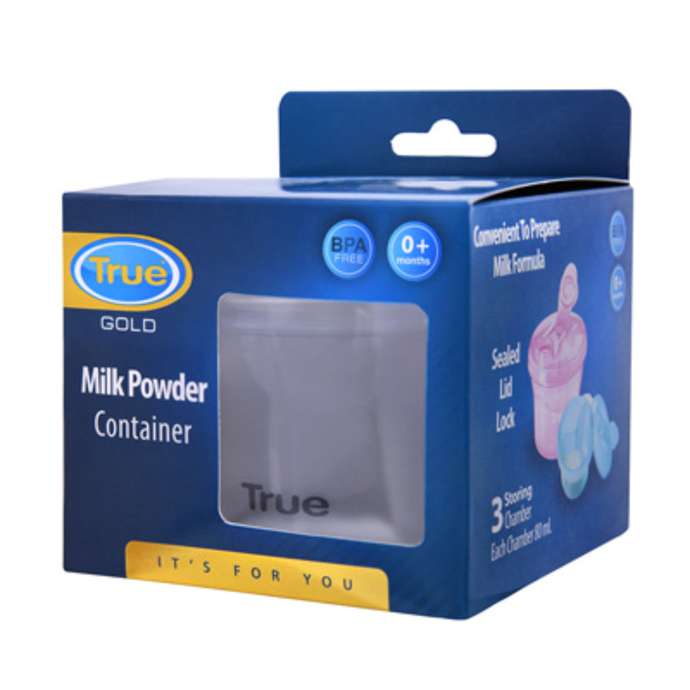 True Gold Powder Milk Storage Box – 3 Compartments (Pink)