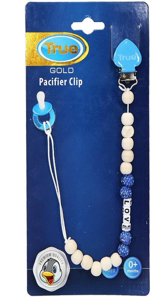 True Gold Pacifier Clip - Ourkids - TRUE