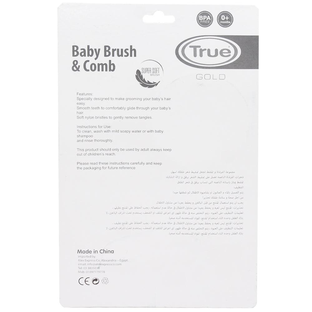 True Gold Soft Hair Brush And Comb Set - Ourkids - True