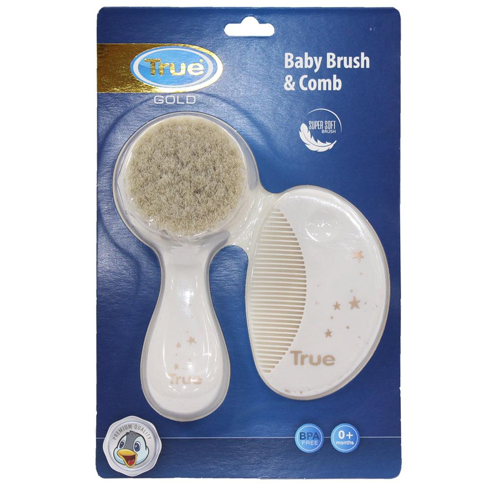 True Gold Soft Hair Brush And Comb Set - Ourkids - True