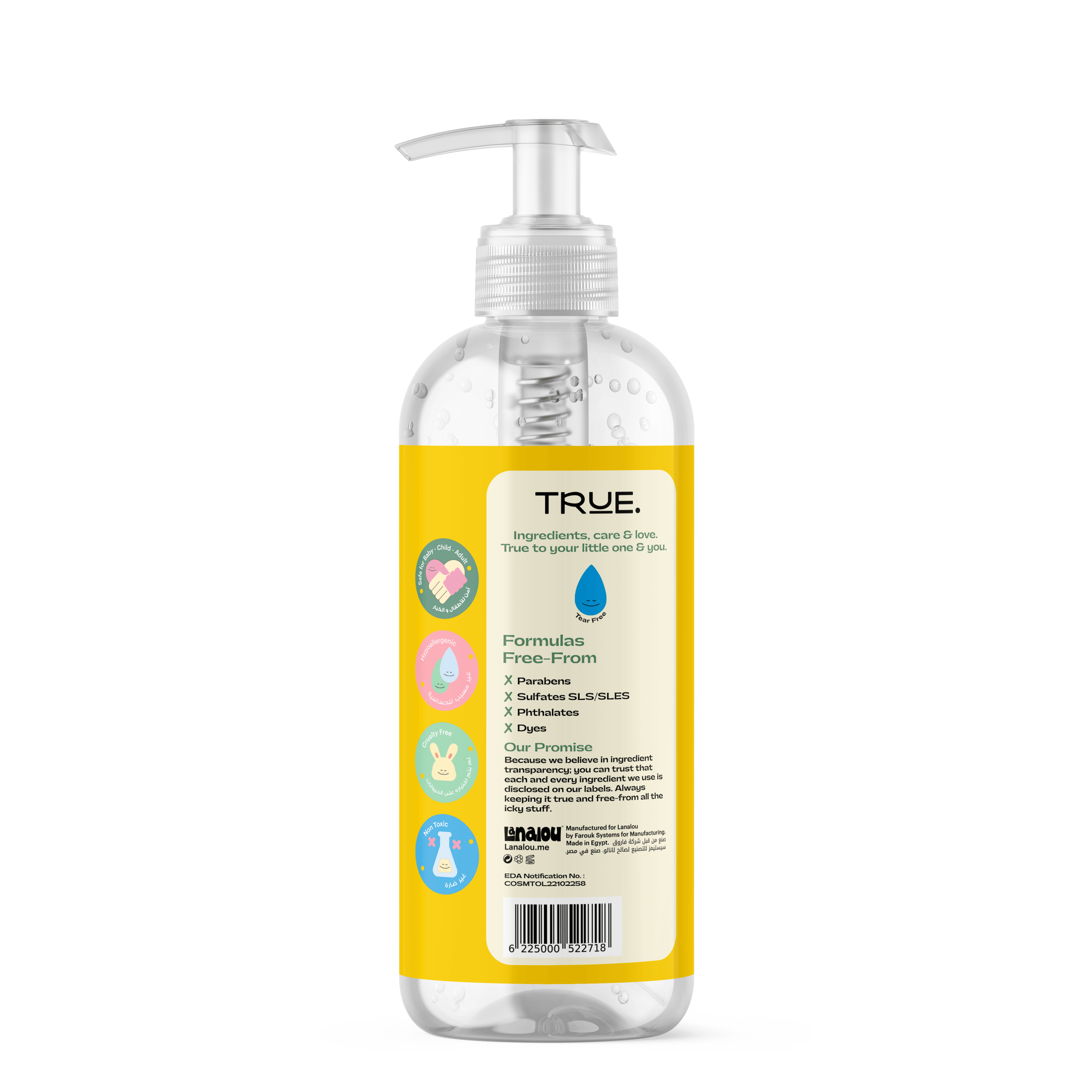 True Shampoo & Wash 250 ml - Ourkids - Lanalou