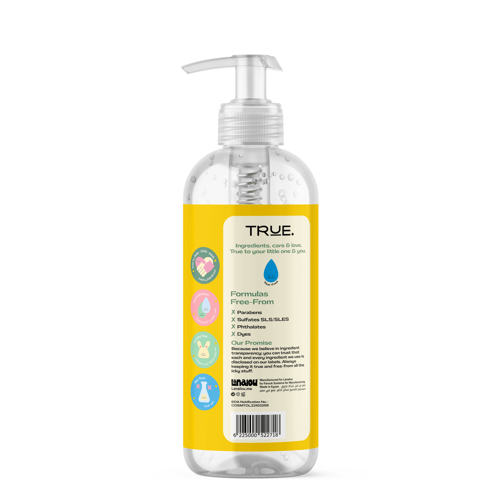 True Shampoo & Wash 250 ml - Ourkids - Lanalou