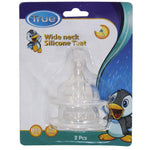 True Wide Neck Silicone Teat 2 PCS 3-6M - Ourkids - True