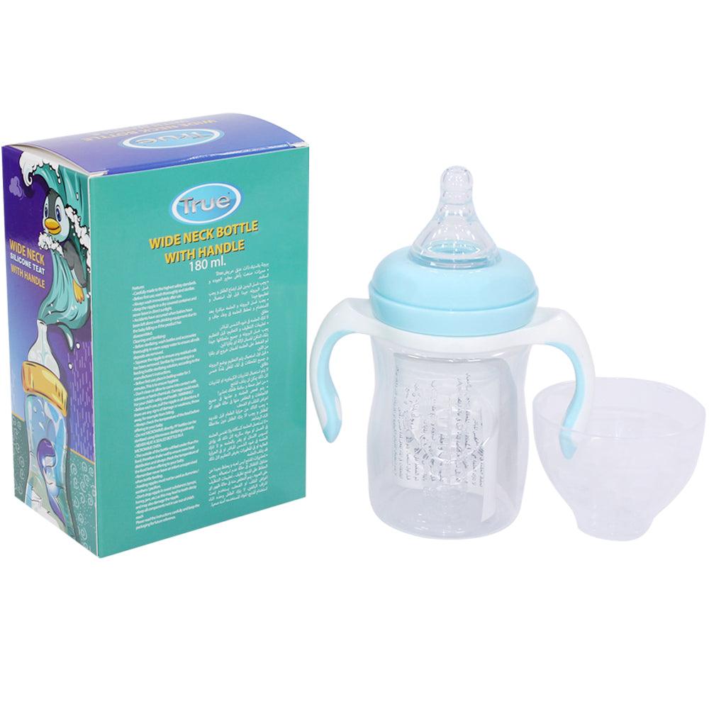 TRUE wide nick feeding bottle with hand 180 ML - Ourkids - True