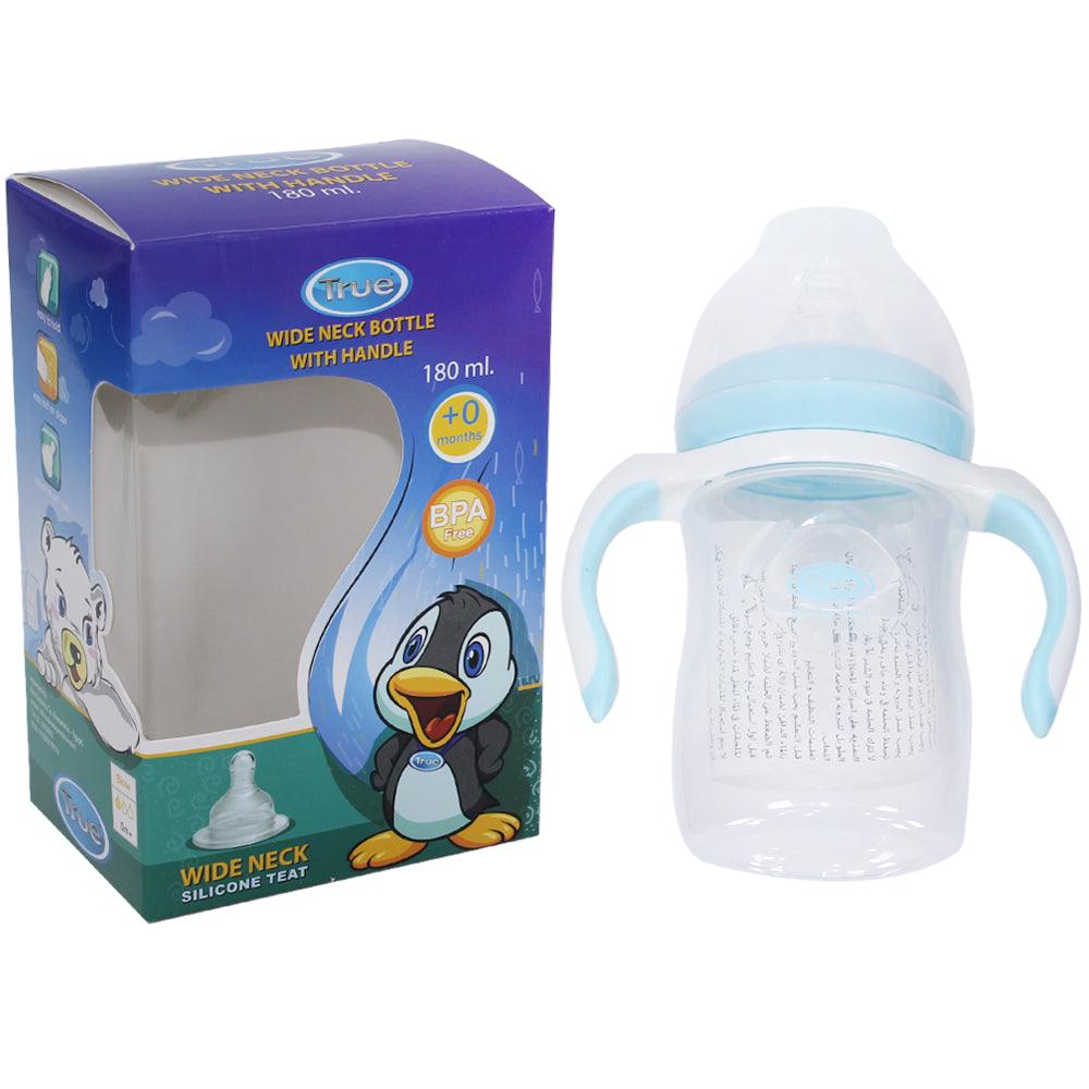 TRUE wide nick feeding bottle with hand 180 ML - Ourkids - True