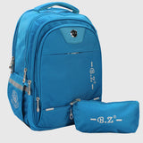 Turquoise 18 Inches Backpack + Pencil Case - Ourkids - B.Z.