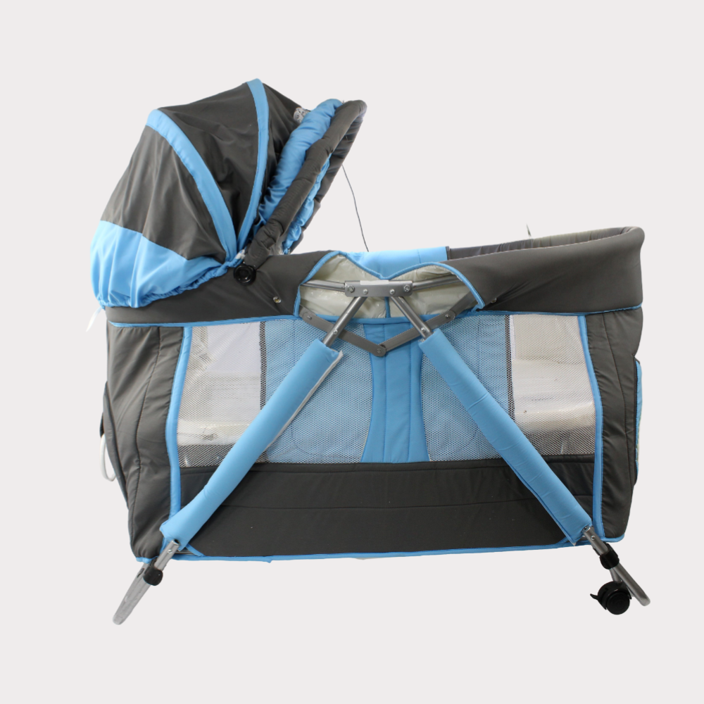 Turquoise Mini Rocking Baby Crib - Ourkids - Universal