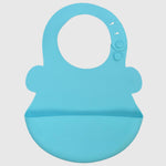 Turquoise Silicone Bib - Ourkids - Bella Bambino