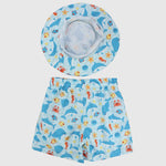 Under The Sea Swim Suit + Bucket Hat - Ourkids - Mini Me