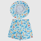 Under The Sea Swim Suit + Bucket Hat - Ourkids - Mini Me