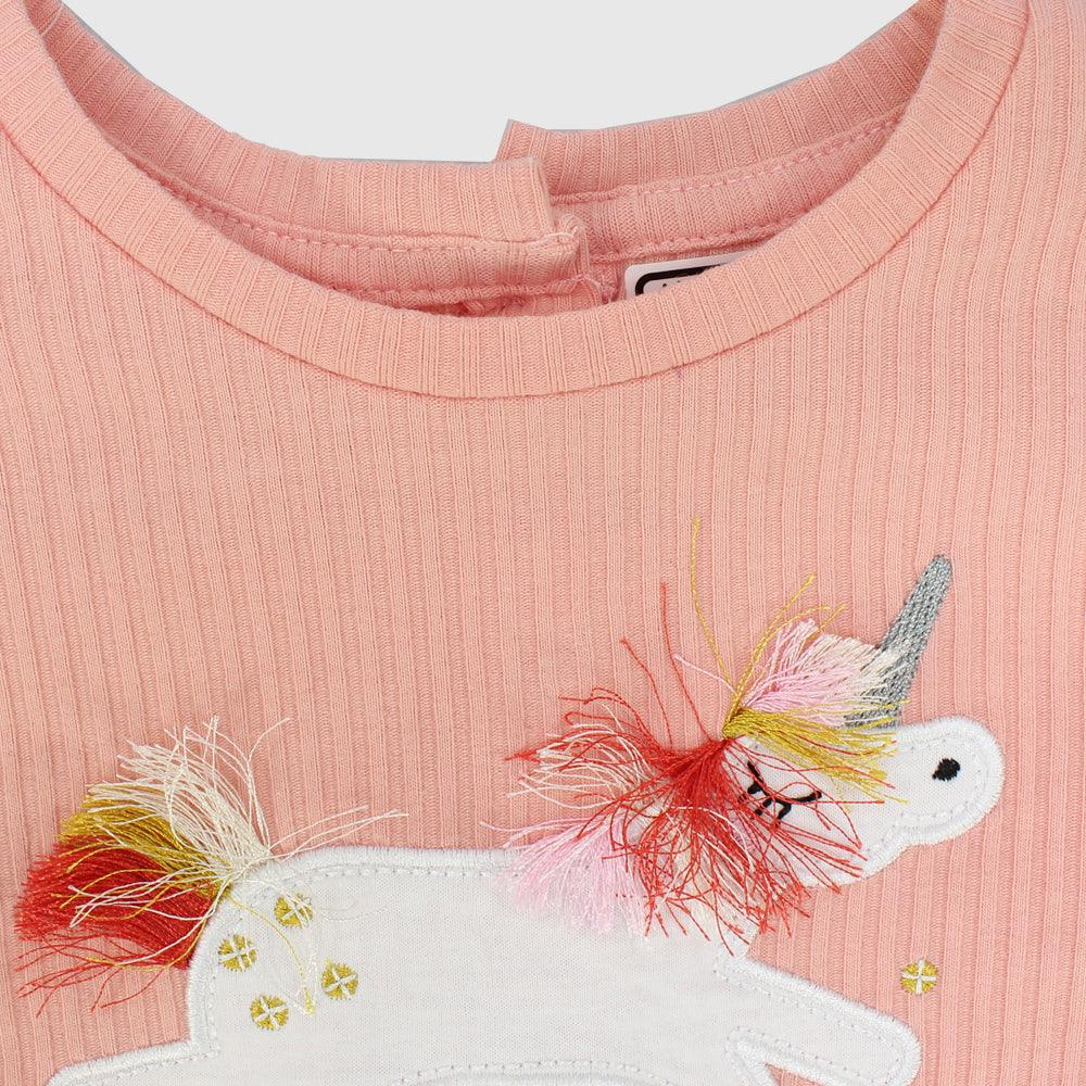 Unicorn Short-Sleeved Dress - Ourkids - Danda