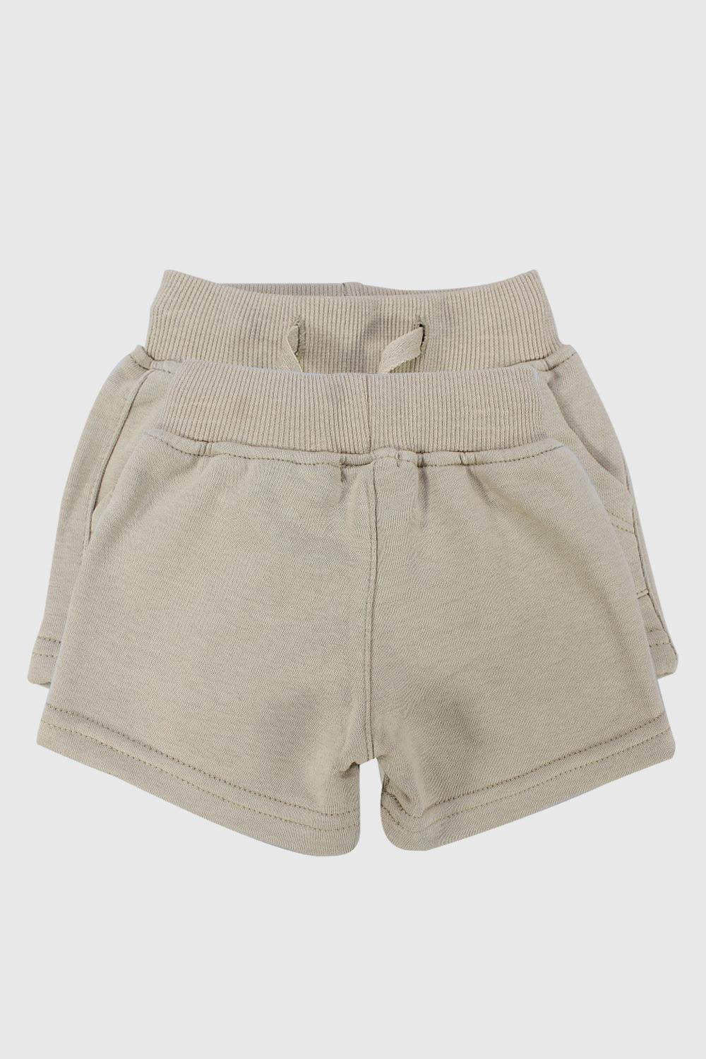 Unisex Beige Comfy Shorts - Ourkids - Playmore