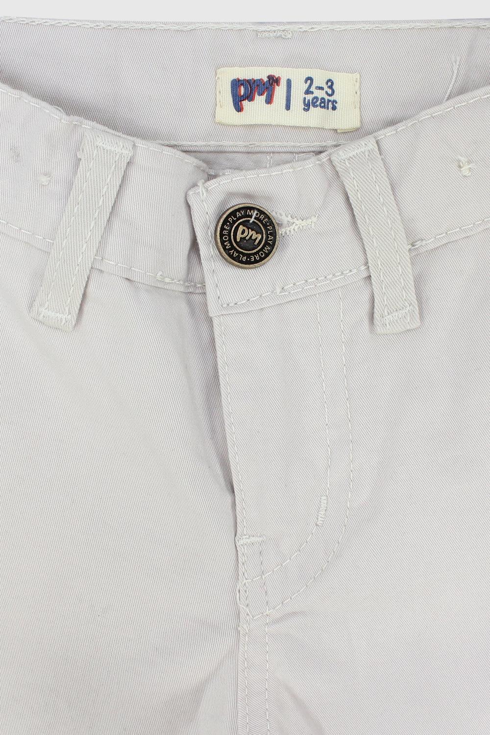 Unisex Beige Gabardine Cargo Pants - Ourkids - Playmore