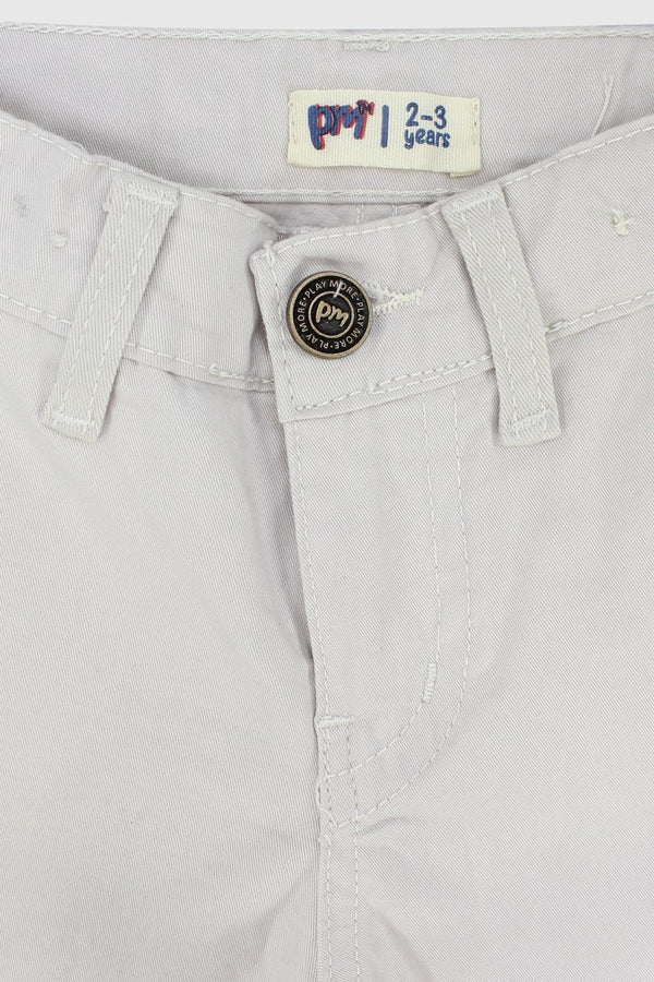 Unisex Beige Gabardine Cargo Pants - Ourkids - Playmore
