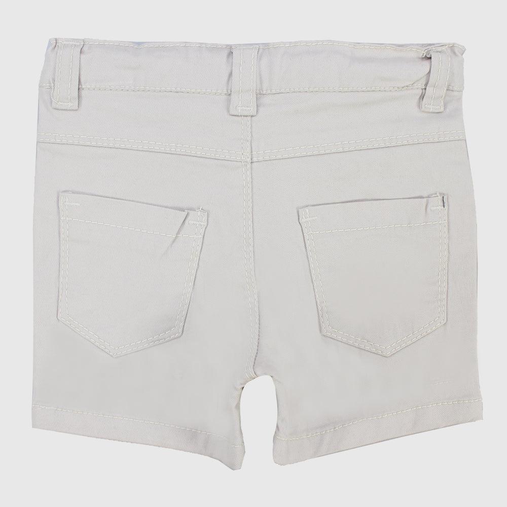 Unisex Beige Gabardine Shorts - Ourkids - Playmore