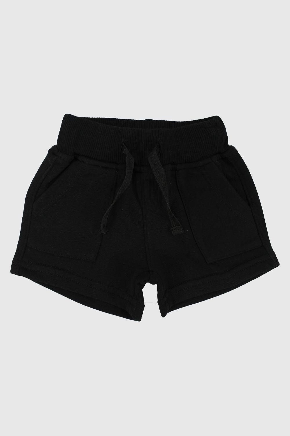 Unisex Black Comfy Shorts - Ourkids - Playmore