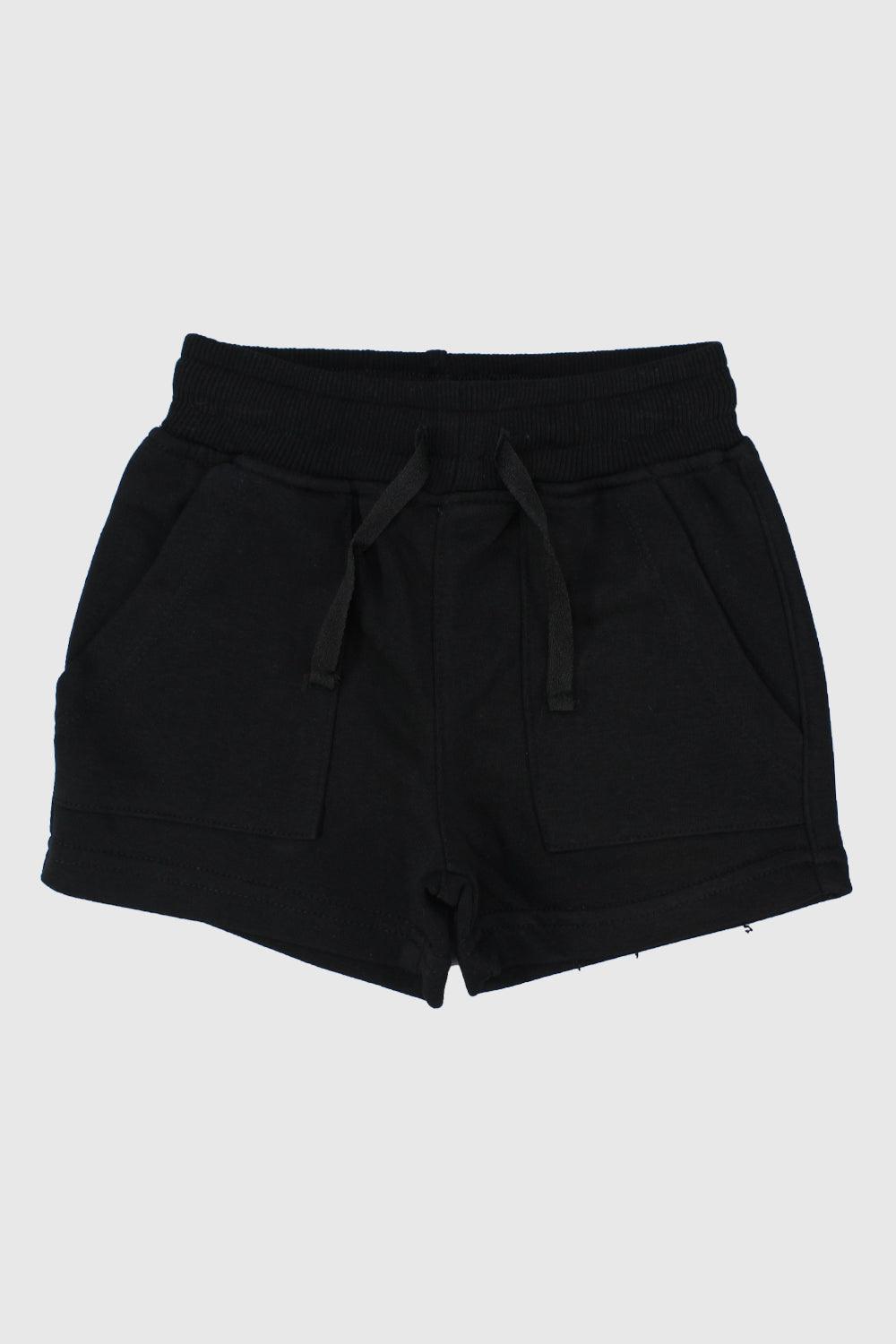 Unisex Black Comfy Shorts - Ourkids - Playmore