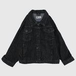 Unisex Black Jean Jacket - Ourkids - Playmore